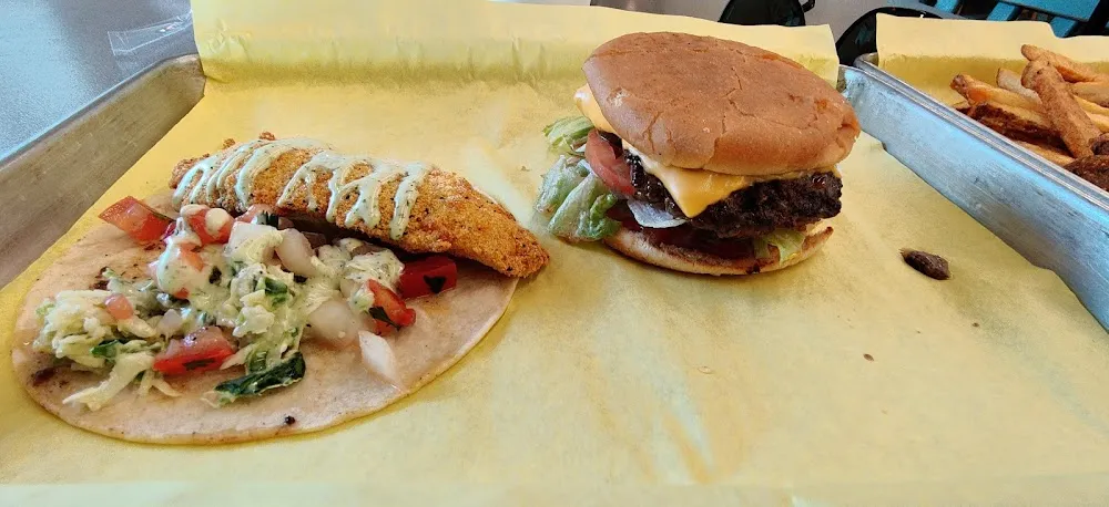 Fish Taco and Burger