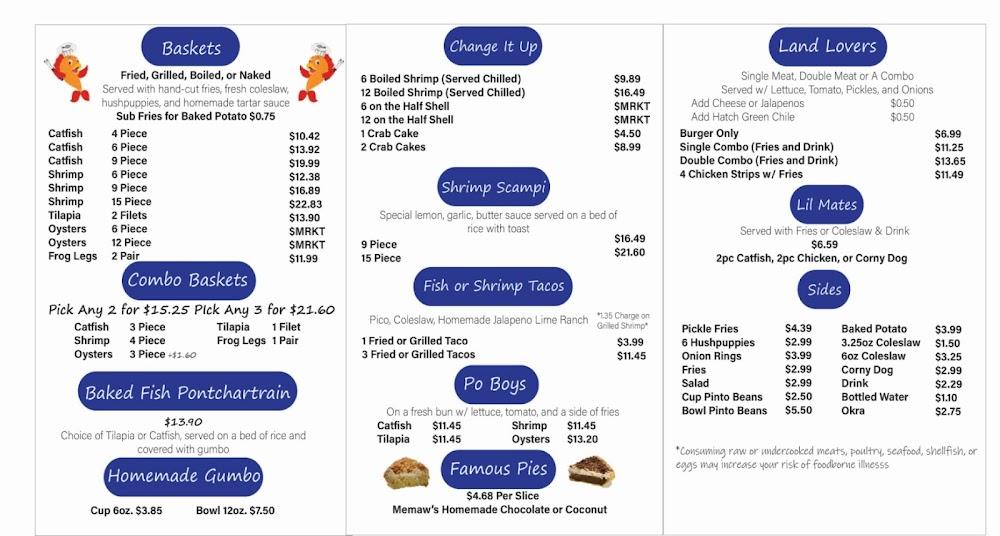 Ciro's Seafood Menu image 1