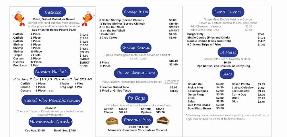 Ciro's Seafood Menu image 2
